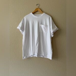 Madewell 100% Cotton White Short Sleeve Tee, sz XL